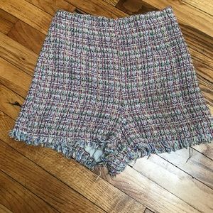 Zara Multi Color Tweed shorts